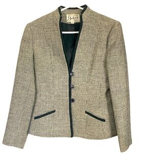Jules Vintage Fitted Blazer, Lined, 100% Wool, Like New Condition
